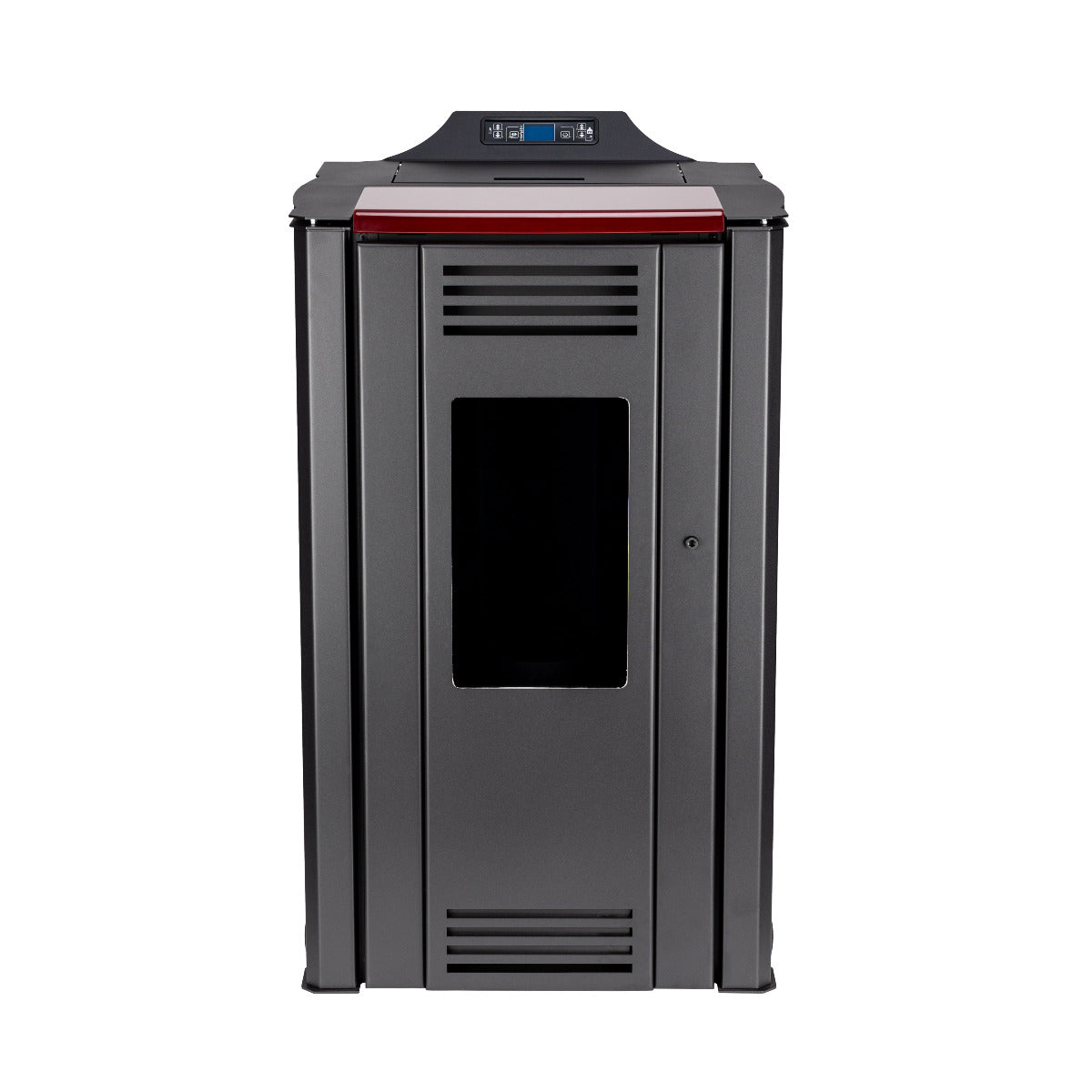 ThermoFlux Pelletofen Interio 14 rot, frontal | Klimaworld.com