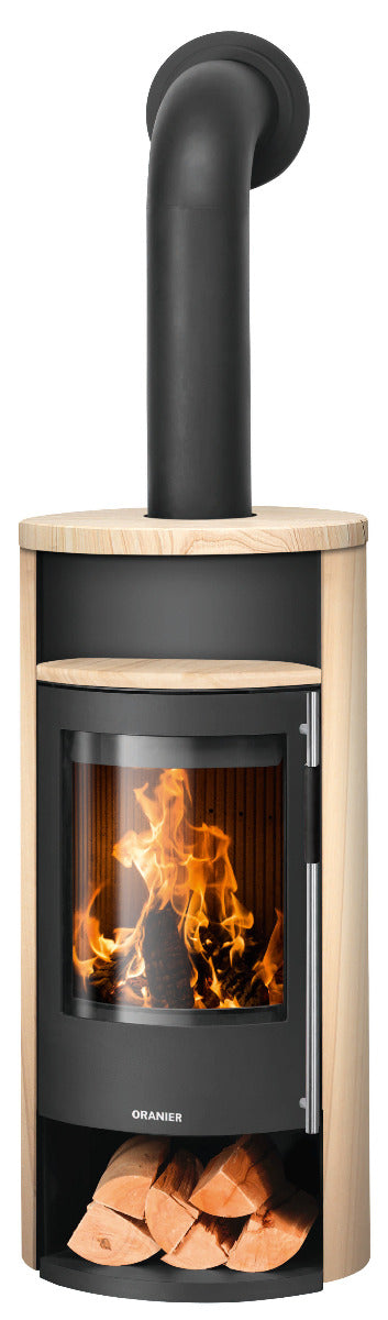 Oranier Kaminofen Polar Neo 4 Stahl Schwarz, Sandstein | klimaworld.com