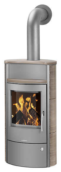 ORANIER | Pori 5 | Kaminofen| Gussgrau | 5.0 kW |Seideweiß