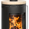 Justus | Kaminofen | Faro 2.0 | 6 kW | Stahl Schwarz, Top Sandstein