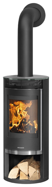 Oranier Kaminofen Rota 2.0 Stahl Schwarz, Top Glas | klimaworld.com