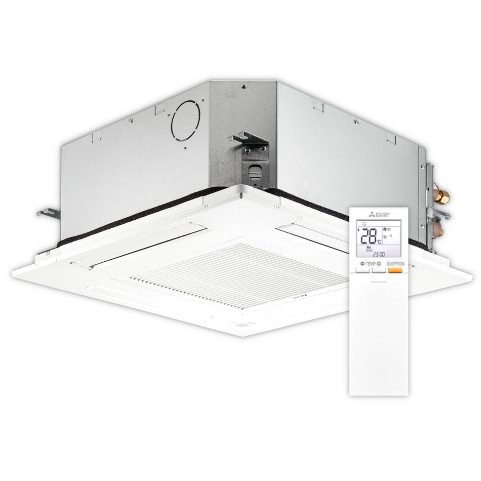Mitsubishi Klimaanlage 4-Wege-Deckenkassette SLZ-M15FA2 + Blende | 1,5 kW | Klimaworld.com