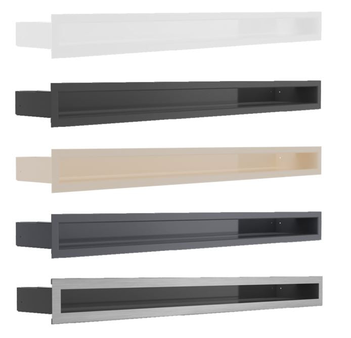 Kratki Lüftungsgitter - 5 verschiedene Farben | 60x800x80 mm