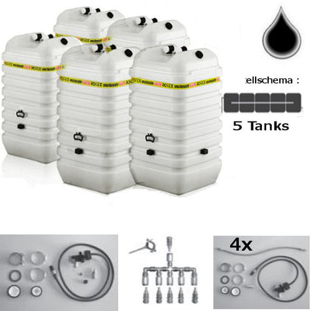 OTEX Sicherheizöltank für Hochwasser im Tank WSF755 5x750 L + Grundpaket WA +WB+ VWS