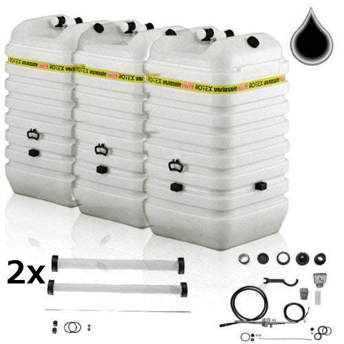ROTEX Variosafe Heizöltank im Tank 3x1500 L + Grundpaket ANK+2xB2 VSF 
