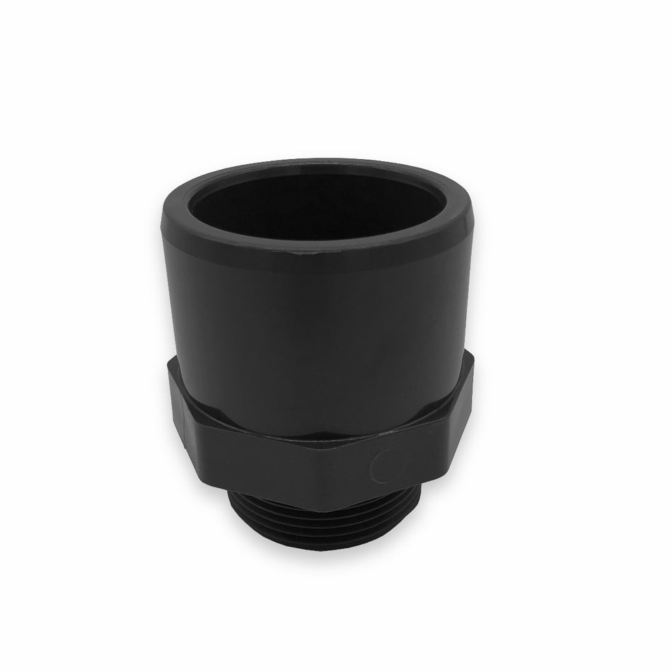Muffennippel| Ø 50/63 mm| Außengewinde 1 1/2''| Grau