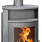 Justus | Kaminofen | Island Aqua | 10 kW | Stahl Gussgrau, Speckstein