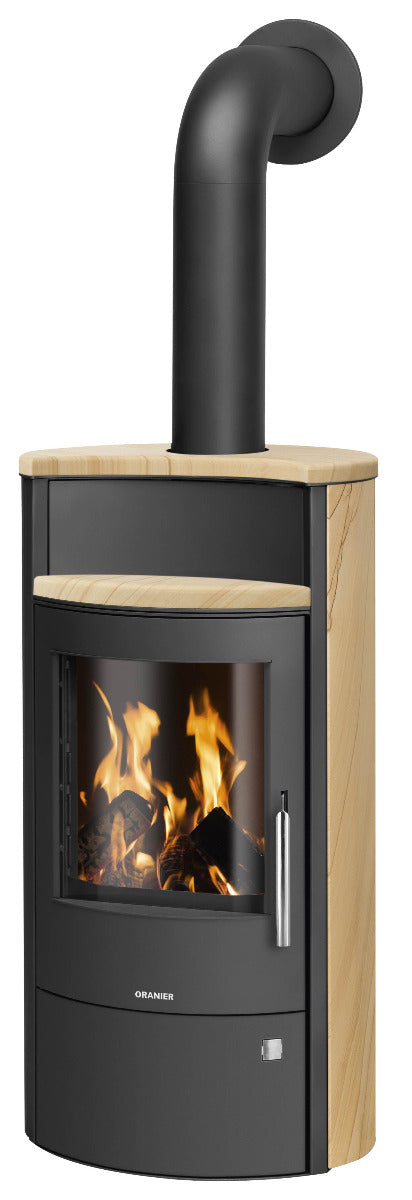 Oranier Kaminofen Pori Aqua 2 Stahl Schwarz, Sandstein | klimaworld.com