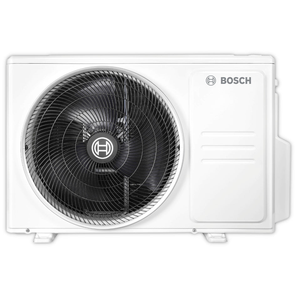 Bosch Climate 5000 M Aussengeraet in Weiss mit Luefter vorne | klimaworld.com