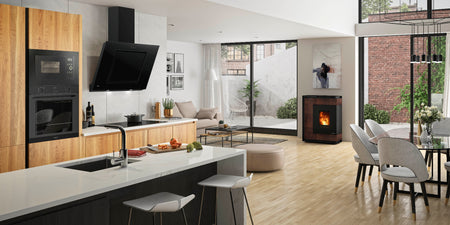 Oranier Pelletofen Boreas 2 Sintered Stone Korten Ambiente | klimaworld.com
