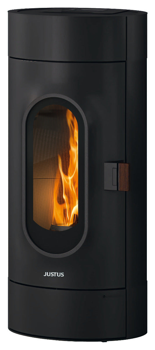 Justus Pelletofen Canis Giro Stahl Schwarz | klimaworld.com