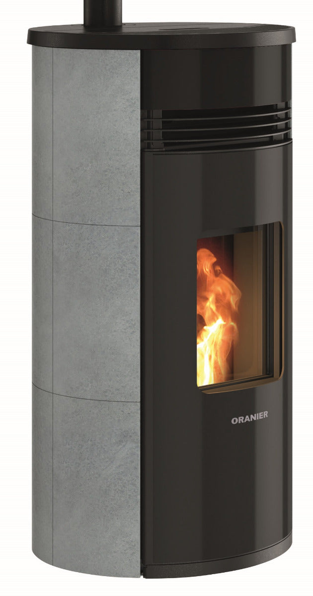 Oranier Pelletofen Sando 60 Stahl Schwarz, Speckstein | klimaworld.com