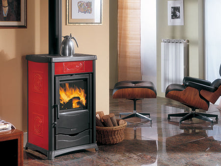 La Nordica Wasserführender Kaminofen TermoRosella Plus D.S.A 13,5kW Bordeaux 