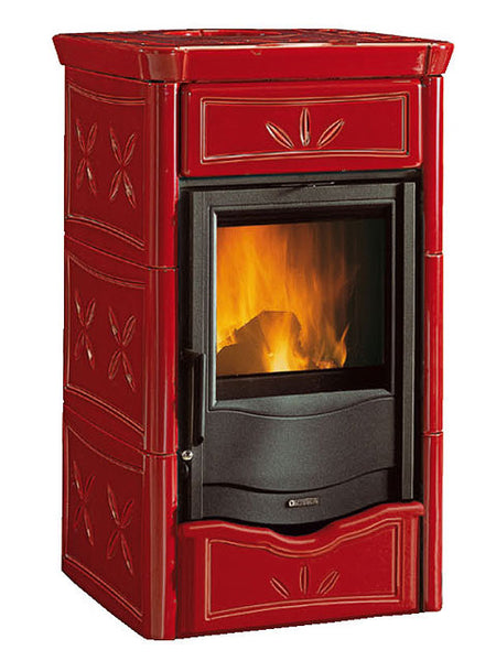 La Nordica Kachel-Kaminofen TermoNicoletta Bordeaux/Cappucino 13,5kW