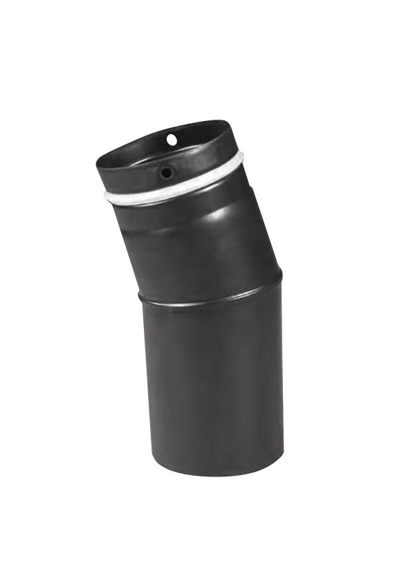 Oranier Pellet-Bogen 45°, schwarz emailliert | klimaworld.com