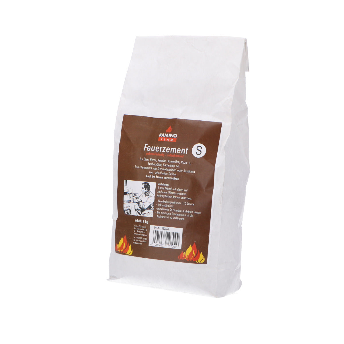 KaminoFlam Feuerzement | 3 kg | Front | klimaworld.com