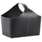 TermaTech | Holzkorb Leder mit Schnalle | 230×380×240 mm | Schwarz