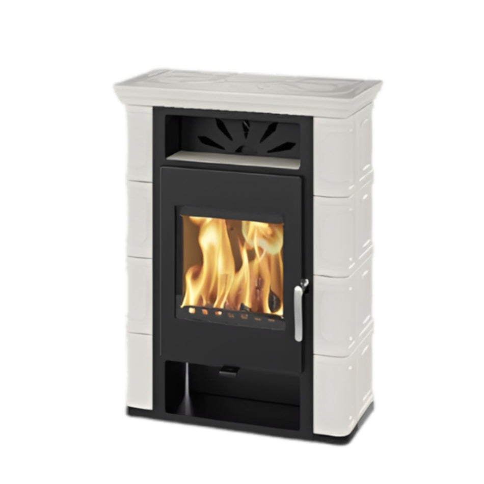 Thorma Kaminofen | Borgholm Top Exclusive, Keramik Elfenbein | 6 kW