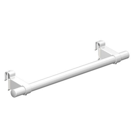 Buderus Universal Handtuchhalter fuer Heizkoerper, 600 mm, Weiss, mit runder Stange und zwei Haltehaken | Klimaworld.com
