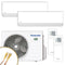Panasonic Multisplit Klimaanlage Set | Etherea | 3,5 kW + 3,5 kW | Quick-Connect