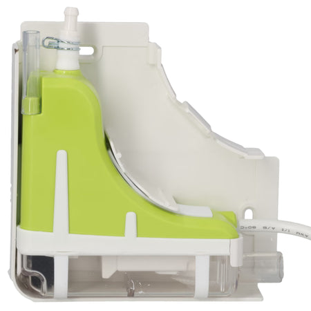 Aspen Silent+ Mini Lime im Querschnitt mit signalweissem Gehaeuse, limegruener Einheit und transparentem Bereich | klimaworld.com