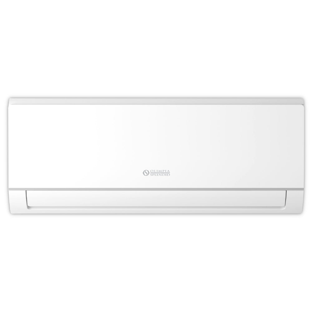 OLIMPIA SPLENDID UNICO TWIN WALL S1: weisses Wandgeraet mit Logo mittig und breitem Luftauslass unten | Klimaworld.com
