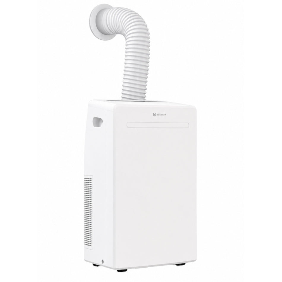 OLIMPIA SPLENDID DOLCECLIMA AIRA 10 A NW, weisse mobile Klimaanlage auf Füßen, mit geriffeltem Abluftschlauch | Klimaworld.com
