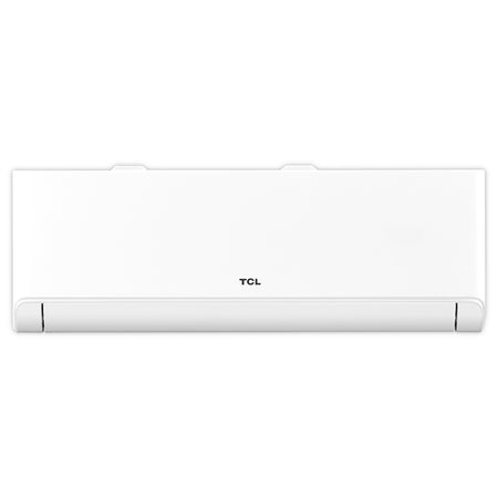 Weisses TCL TAC-CHSD Klimaanlagen-Innengeraet mit schwarzem TCL-Logo und schmaler Luftauslassklappe | Klimaworld.com
