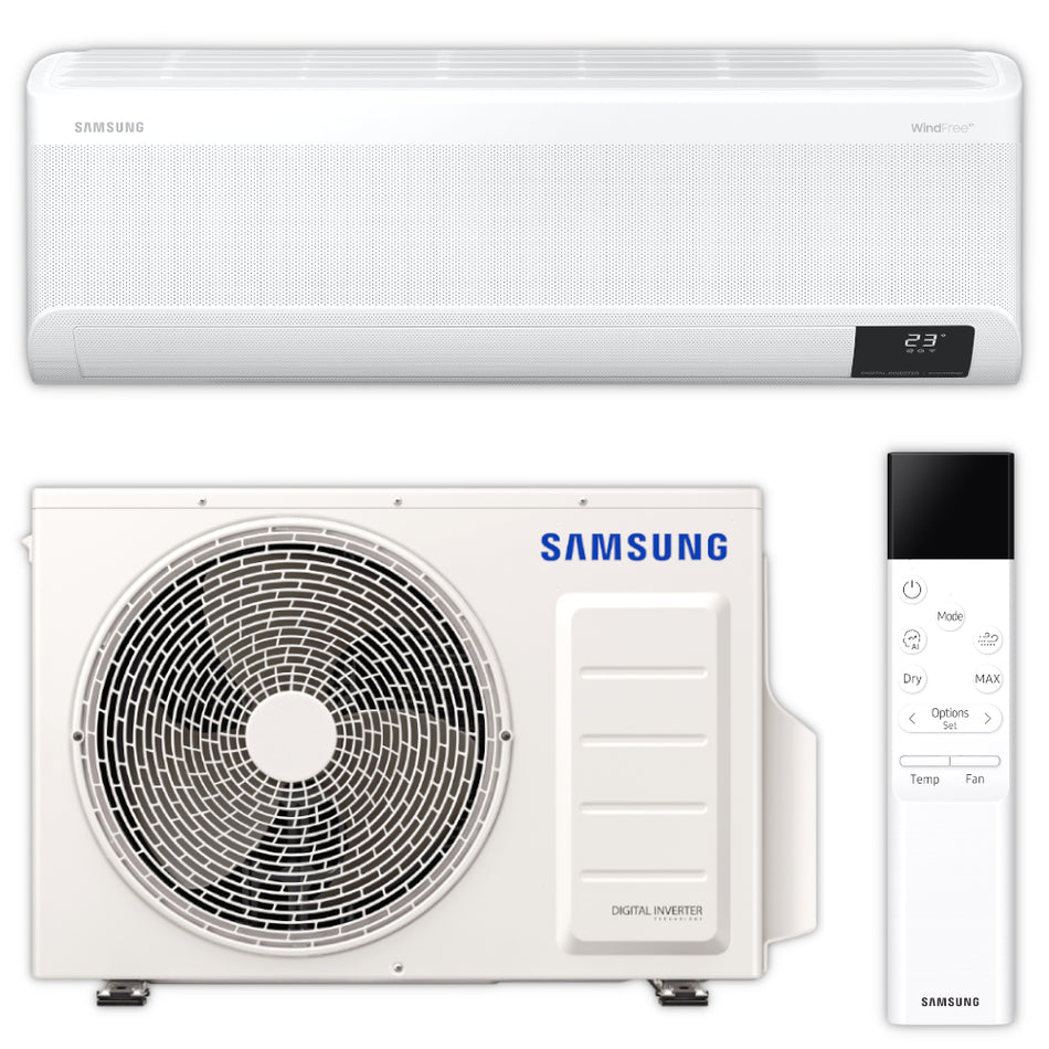 Samsung Split Klimaanlage Komplett-Set | WindFree Nordic Premium | 2,5 kW