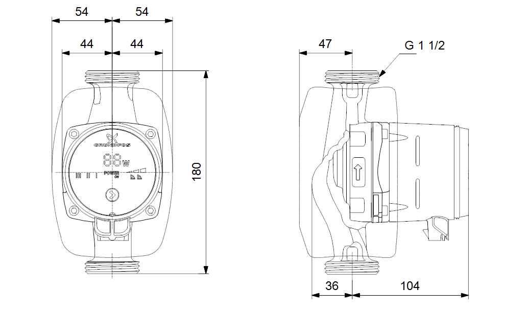 GRUNDFOS | Umwälzpumpe Alpha1 25-60 Heizungspumpe |