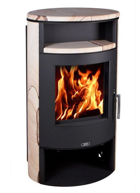 Wasserführender Kaminofen ABX Island Aqua Sandstein 10 kW 