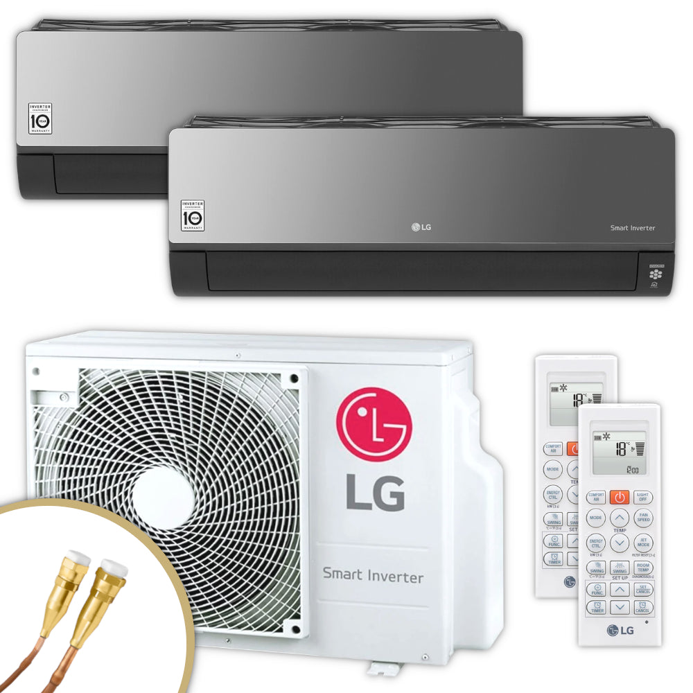 LG Multisplit Klimaanlage Set ARTCOOL ENERGY | 2,5 kW + 2,5 kW | Quick-Connect