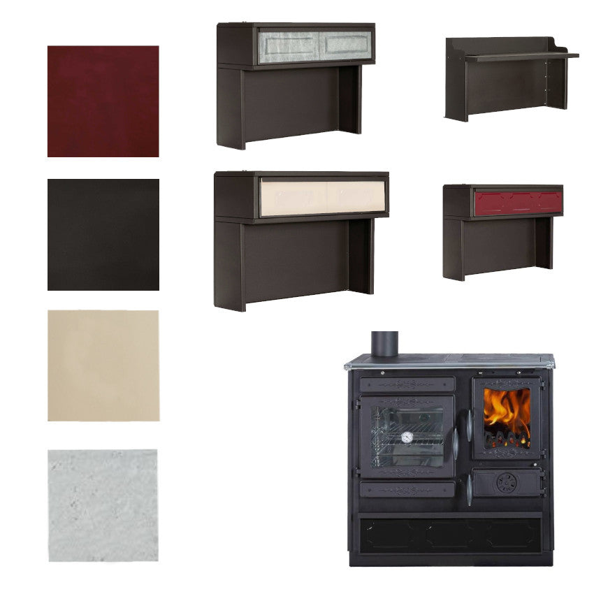 Globefire Alhena Küchenofen Farbwahl, wahlweise Aufsatz