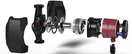 Umwälzpumpe Grundfos Alpha 2 25-60 Heizungspumpe 180mm einzelteile