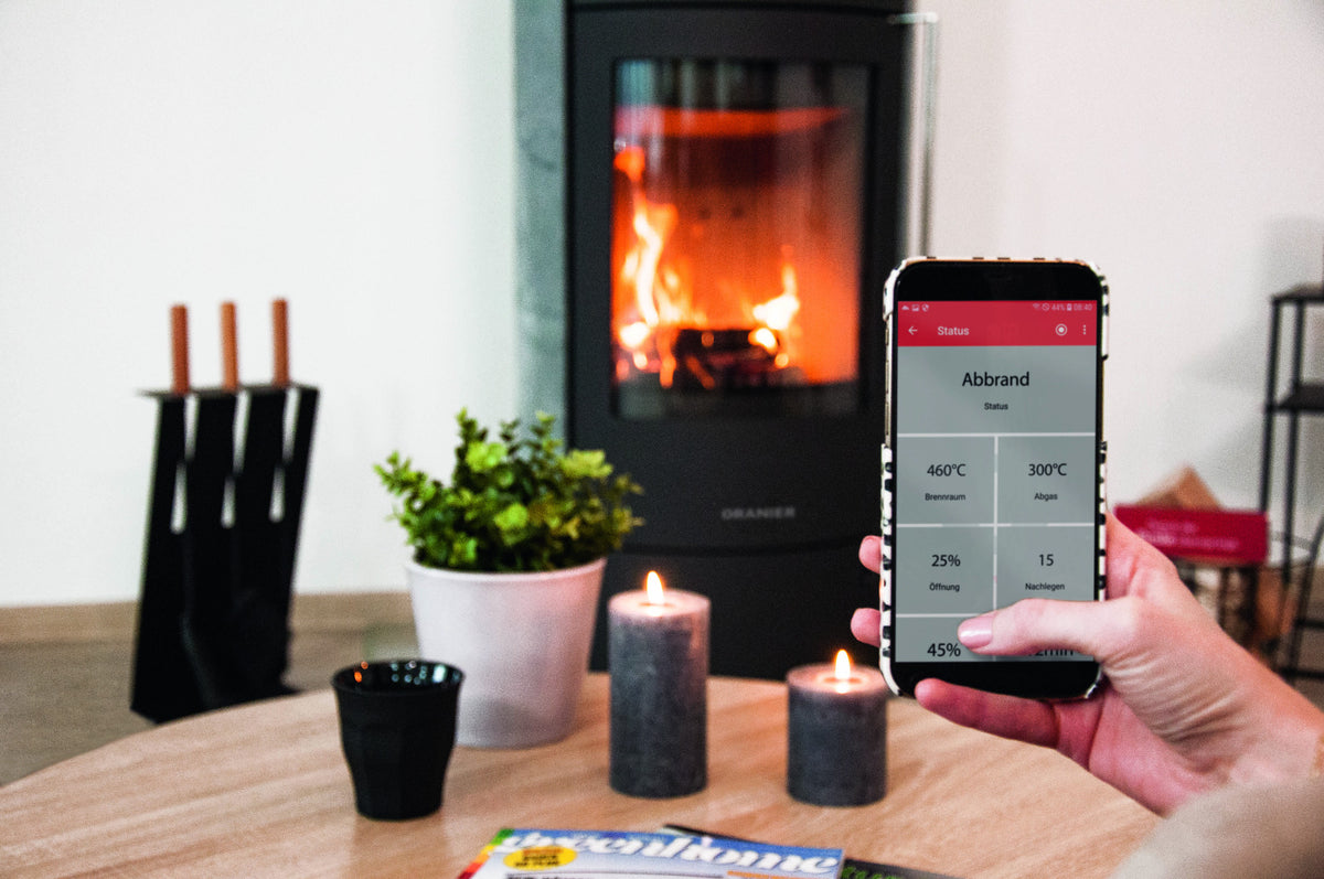 Justus App conFlame Smartphone-Bedienung