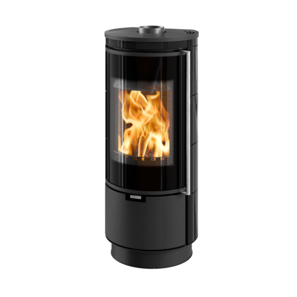 Thorma Kaminofen | ANDORRA EXTRA Keramik | 7,5 kW | Schwarz glänzend