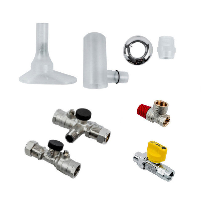 WOLF | Anschluss-Set | für Gas-Brennwertthermen | Aufputzmontage 