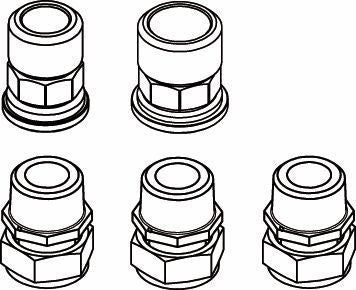 Set Anschlussnippel, für Direktanschluss 1HK ohne Anschlussset