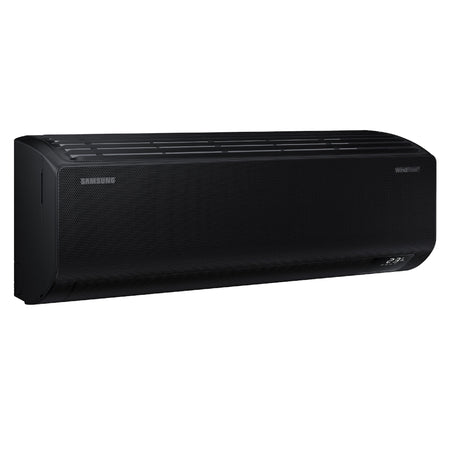 Samsung Klimaanlage Wandgeraet WindFree Avant AR70F12C1ABNEU in Schwarz, seitliche Ansicht mit Display rechts | Klimaworld.com