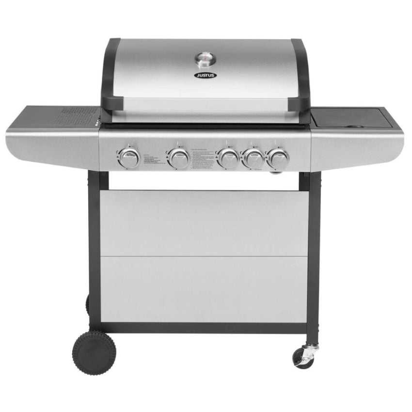 JUSTUS | Ares 4 S | Gasgrill mit Edelstahl-Frontblende | 4 x 3,0 kW + 1 x 2,5 kW