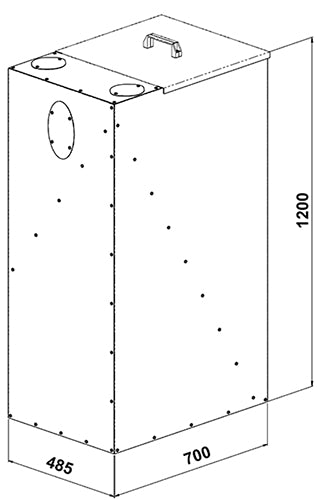 Atmos Platzsparsilo inkl. Förderschnecke 240 Liter - blau für A25 GSP