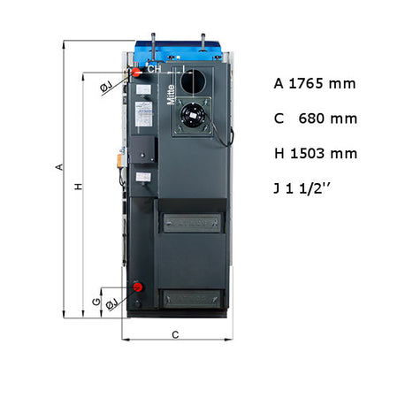Atmos Kombikessel DC25GSPL für Holz & Öl | 25 kW