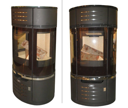 ABX Kaminofen Atrium schwarz 7 kW inkl. Glas-Abdeckplatte
