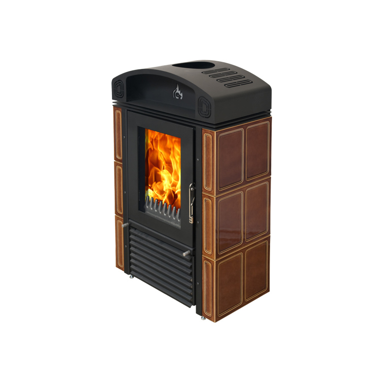 warmluftkachelofen- braun