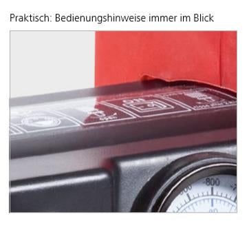 Bedienungshinweise auf Gerät