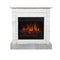 Aflamo LED Standkamin | Vigo Stone 3D weiss/beton | Wandaufstellung