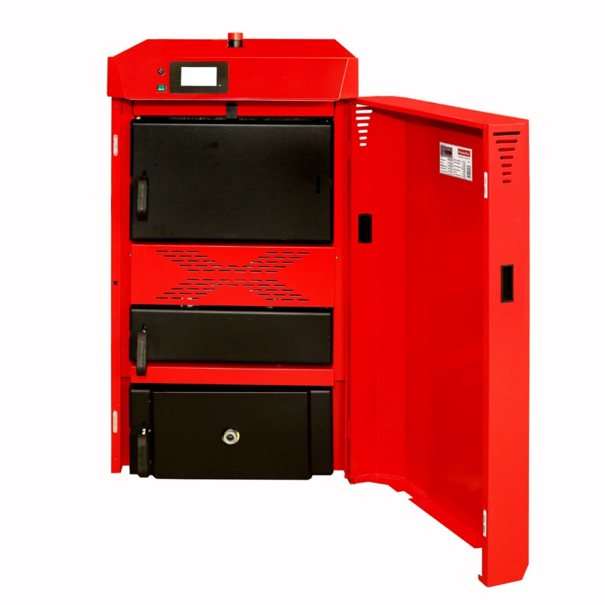 ThermoFlux Holzvergaserkessel Pid Logic Lambda Plus PLLP-25 mit 25 kW, offene Tür|Klimaworld.com