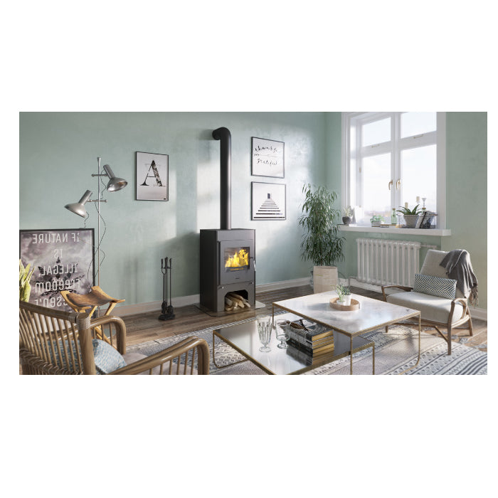 HS-Flamingo Kaminofen Espo III, schwarz, Ambiente | klimaworld.com