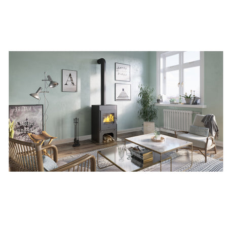 HS-Flamingo Kaminofen Espo III, schwarz, Ambiente | klimaworld.com