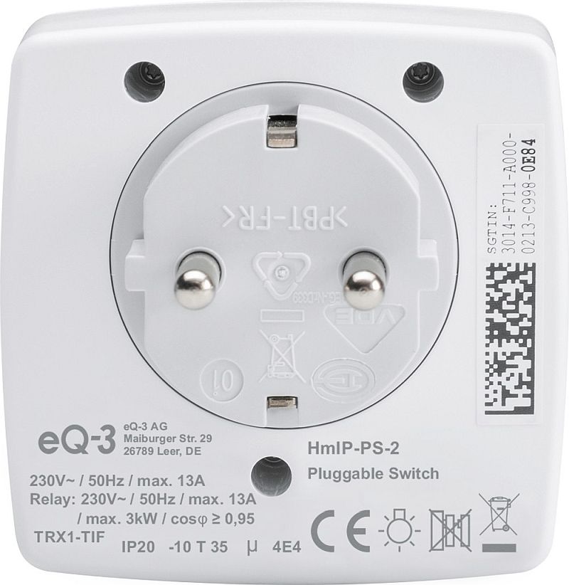 Homematic IP Schaltsteckdose - Zwischenstecker | eQ-3 | HmIP-PS-2